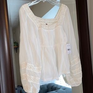 Free People Ivory Blouse